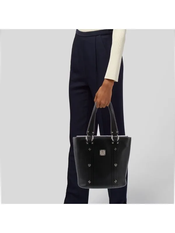 MCM Munchen Black Saffiano Leather Shoulder Bag - Image 5