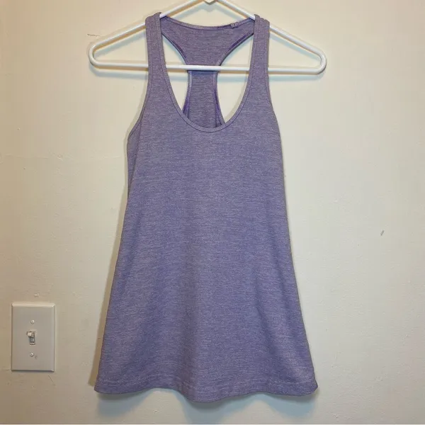 LULULEMON Cool Racerback Long Tank Top in Heathered Persian Purple Sz Small - Image 4