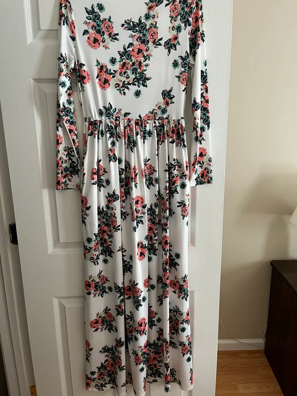 Long Sleeve Maxi Dress Multi Size M - Image 2
