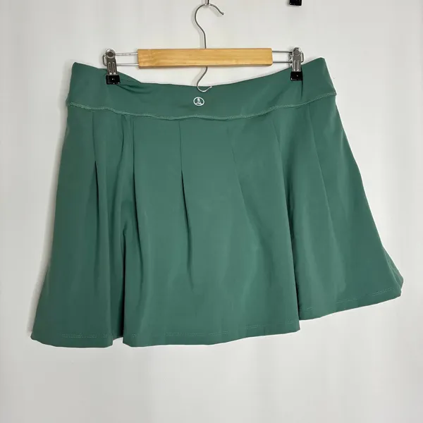 Lands' End Sea Green Mini Tennis Skort w/Pockets Womens Large - Image 5