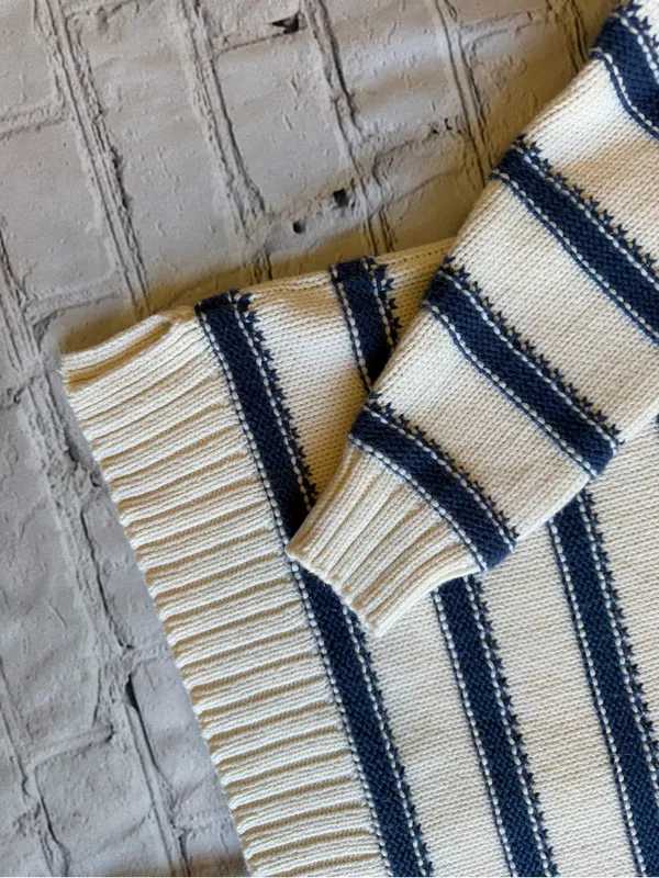 American Eagle Women's Knit Sweater Pullover Nautical Preppy Classic Stripe XS - Image 10