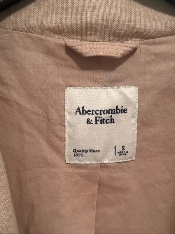 Abercrombie & Fitch Linen Blend Single Button Blazer - Image 4