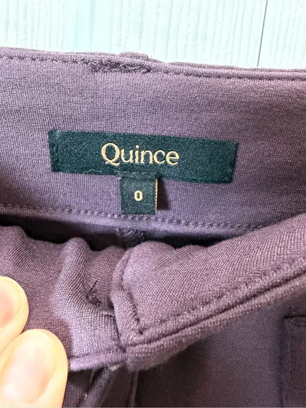 Women's Quince Ultra-Stretch Ponte Cropped Wide Leg Pants Dark Purple 0 - Image 7