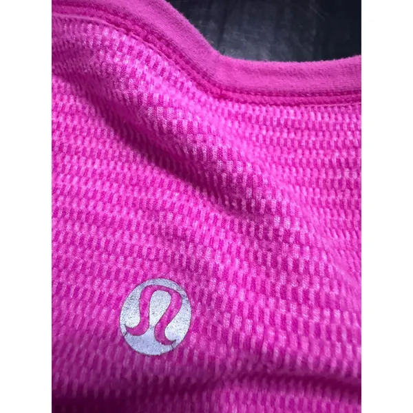 Lululemon Swiftly‎ Tech Long Sleeve Shirt Pink Striped Running Top Size 6 - Image 4