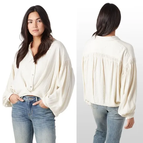 Free People Rockaway Top Ivory - Image 2