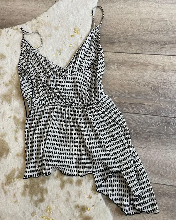 Polka Dot wrap Tank Top - Image 2