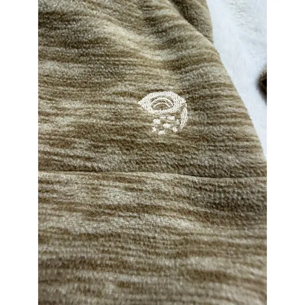 Mountain Hardwear Fleece Jacket Womens Medium Tan Excellent Full Zip Mock Neck - Image 4