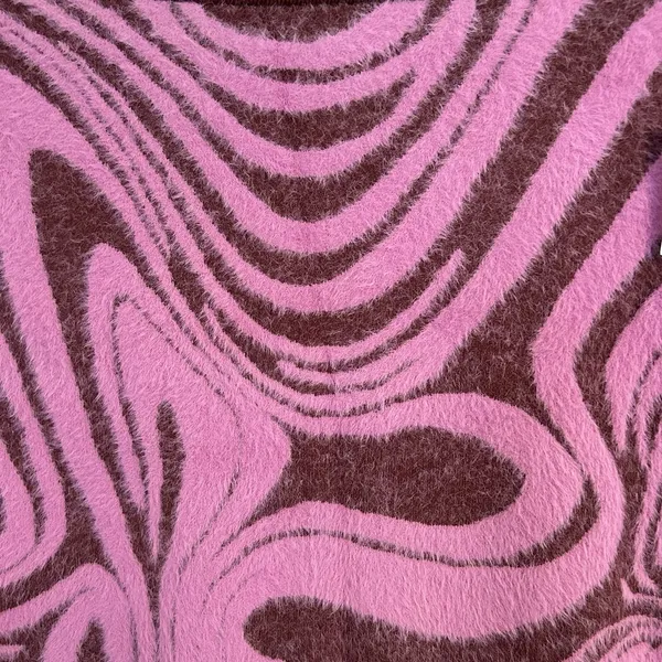 Anthropologie‎ Skirt Fuzzy Rib Trim Waist Pink Wine Size Medium Funky Retro NWT - Image 3