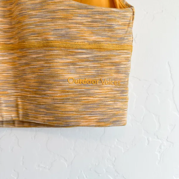 Outdoor Voices | Flow Freedom Athletic Crop Tank Top in Yellow Sunset Size Small - Image 4