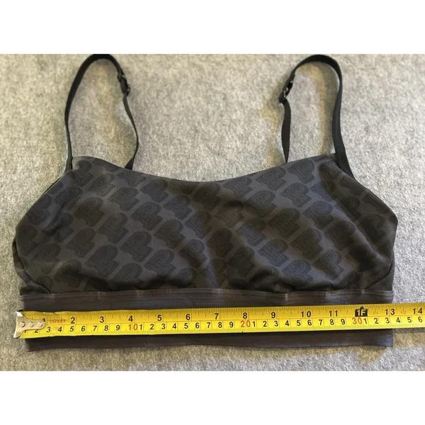 Victoria's Secret VS Pink Ultimate Scoop Sports Bra Black Gray Logo M, Gym Yoga Pilates Run - Image 3