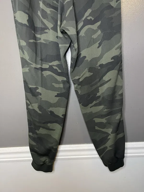Splendid Pants Womens Large Green Camo Jogger Elastic Waist Cuffed Pockets - Image 5
