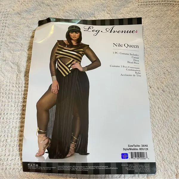 NEW Leg Avenue Nile Queen Cleopatra Isis Goddess Costume Size 3X/4X - Image 6