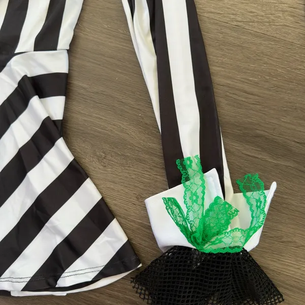 Forplay Beetlejuice Cosplay Costume Top Women's S/M Striped Sexy brand new - Image 5