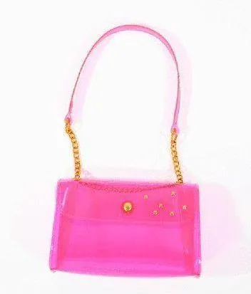 Handmade NWT Barbie Pink Tinted Clear Shoulder Bag - Image 12