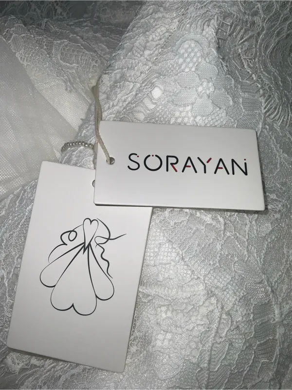 Sorayan Romantic White Lace Off-Shoulder Bridal Gown Medium - NWT - Image 11