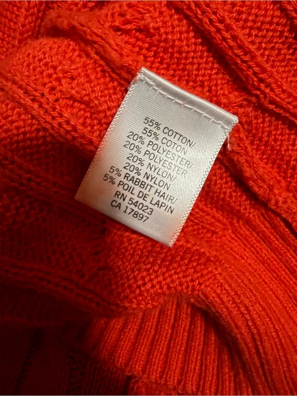 2000s vintage 2012 Banana Republic whimsical bohemian orange knitted sweater - Image 7