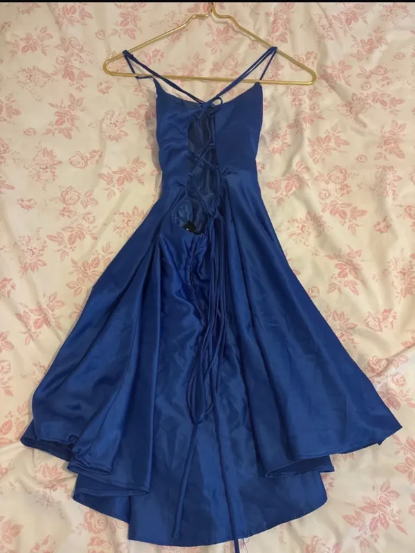 B Darlin royal blue satin homecoming Dress - Image 5