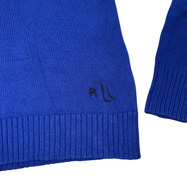 Lauren‎ Ralph Lauren Flag Sweater Womens Medium Blue Good Cotton Knit Pullover - Image 4