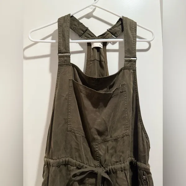 Aritzia Wilfred Free Beatriz Green Overalls Romper‎ Size L - Image 4