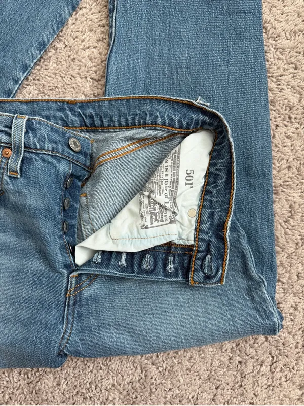 Levi's 501 Denim Straight Jeans - Image 3