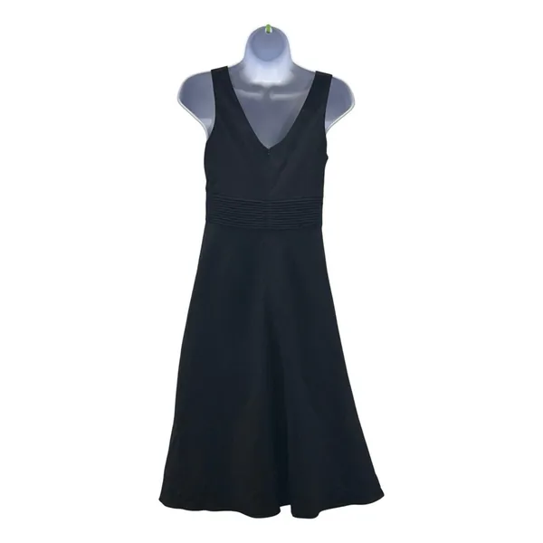 J McLaughlin Linen Faux Wrap‎ Dress Black 2 - Image 2
