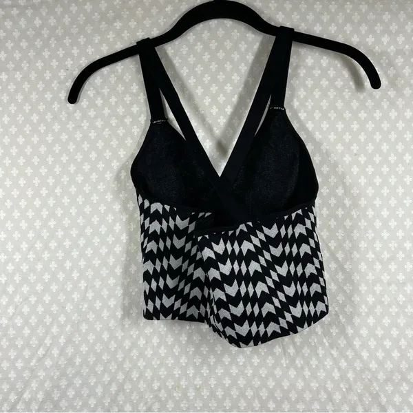 Free‎ People Intimately Black White Chevron Print Racerback Tank Top - Image 3