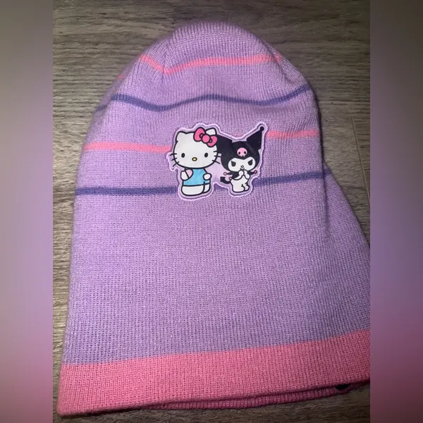 Kuromi x Sanrio - Hello Kitty & Kuromi beanie adult O/S - Image 2