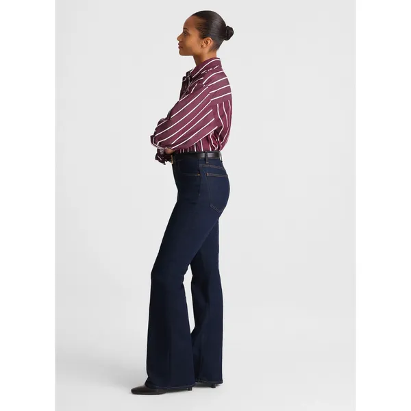 Madewell The Curvy Stretch Flare Jean Rinse Wash Dark Blue High Rise US 28 NWT - Image 3