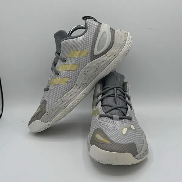 Adidas Exhibit A Candace Parker Womens Basketball‎ Shoes Sz 8.5 Gray Gold GY0992 - Image 4