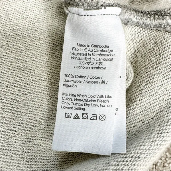 J.Crew University Terry Long Half-Zip Tunic Sweatshirt Heather Grey Cozy Chic - Image 14