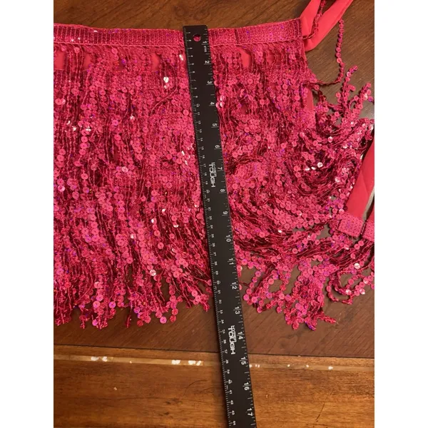 Sequin Mini DANCE Skirt Women’s Size One Size Pink - Image 7
