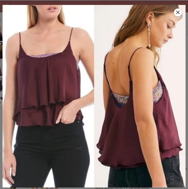 Free People Turn It On Cami in Veviter Bloom sz S NWT $68R - Image 2