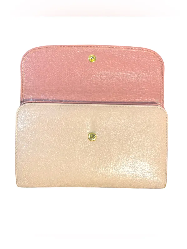 Miu Miu Madras Bicolore Trifold Frame Wallet Kiss Lock Pink WOC 5ME120 Box - Image 8