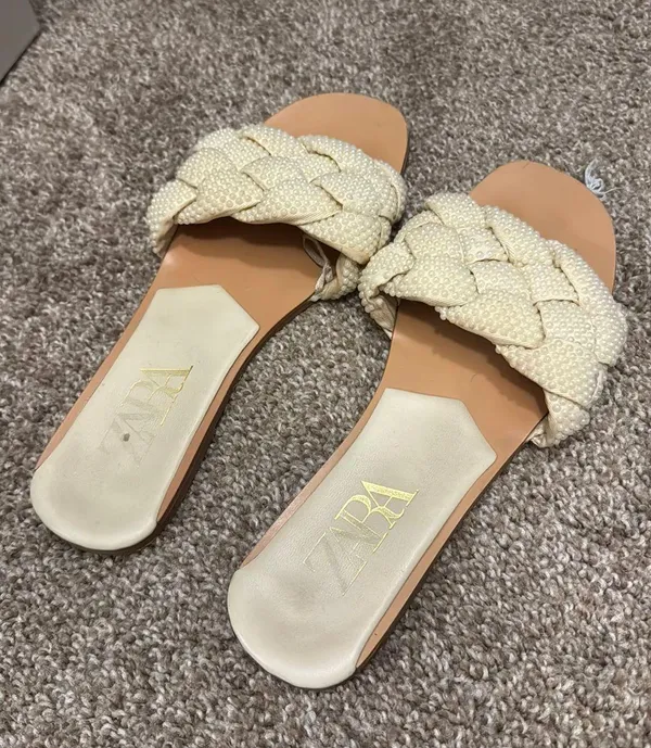 Zara white sandals - Image 3