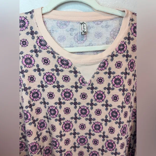 Free People Intimately Women’s‎ Early Night Thermal Floral Top Size S - Image 6