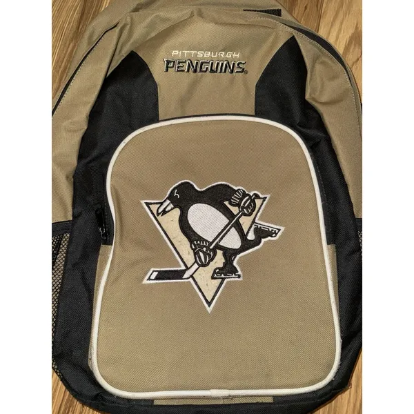 Pittsburgh Penguins back‎ pack Book Bag carry bag backpack NHL EUC - Image 2
