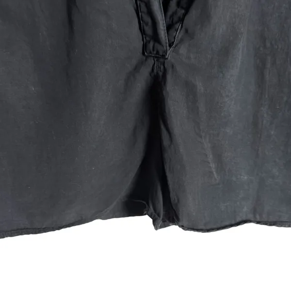 Zara Black Long Sleeve Button Front Short Romper Size Medium - Image 7