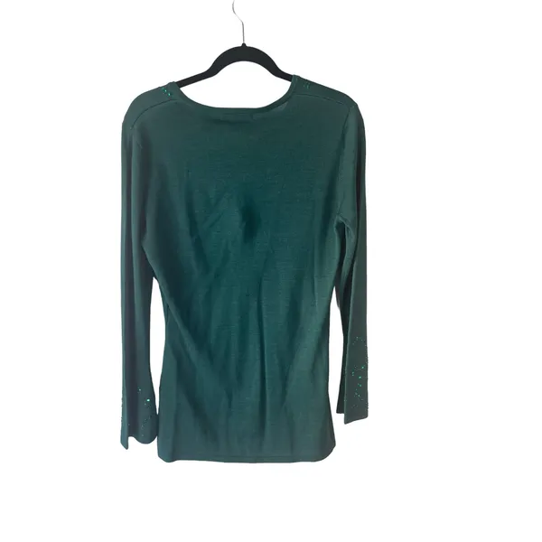 Diane Von Furstenberg Vtg Small 100% Silk Sequin Top Fairy Fitted‎ Elena Gilbert - Image 4
