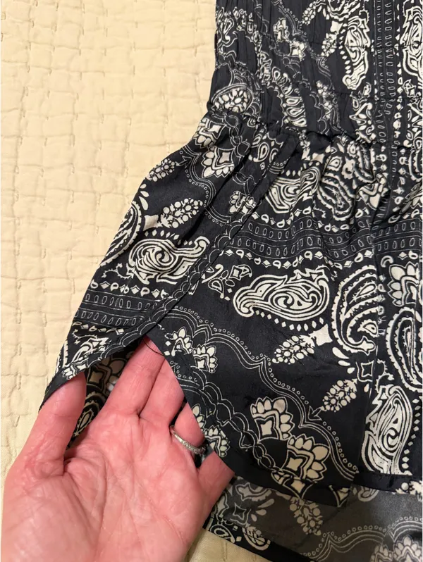 Paisley Free People Movement High Waist Shorts, Size XS - Image 2