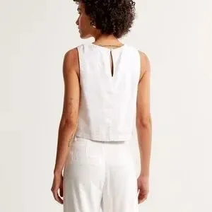 Abercrombie Linen Top White - Image 5