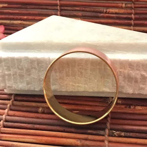J Crew Bangle Bracelet Mauve Enameled Gold Tone - Image 4