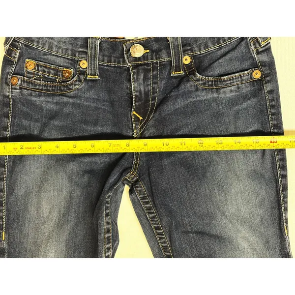 True Religion Y2K Women Dark Wash Skinny Jeans Low Rise Horseshoe Logo Size 30 - Image 5