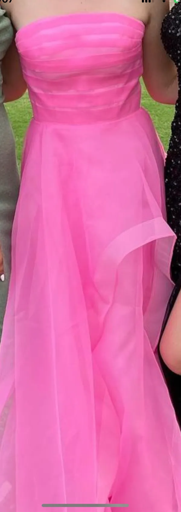 Pink Llella Strapless Prom Dress Size 2 - Image 3