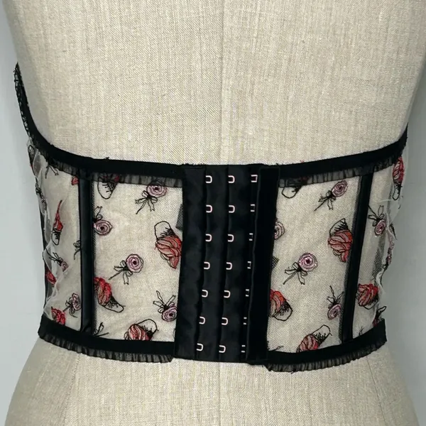 For Love & Lemons Rosie Bow Ice Cream Corset Top size Medium - Image 6