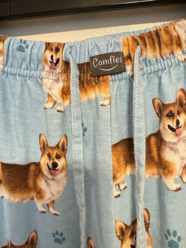Comfies Welsh Corgi Unisex Cotton Blend Pajama Bottoms Size L - Image 5
