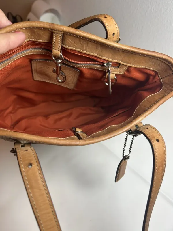Coach 6612 Medium Signature Canvas Leather City Tote Shoulder Bag Handbag - Image 6