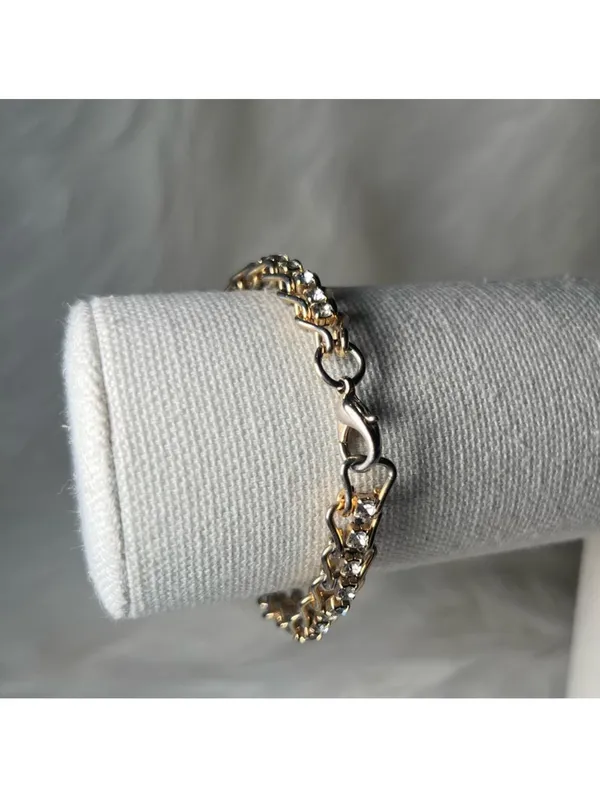 Fashion Bracelet with Gold Color Chains with Jewels - Image 3