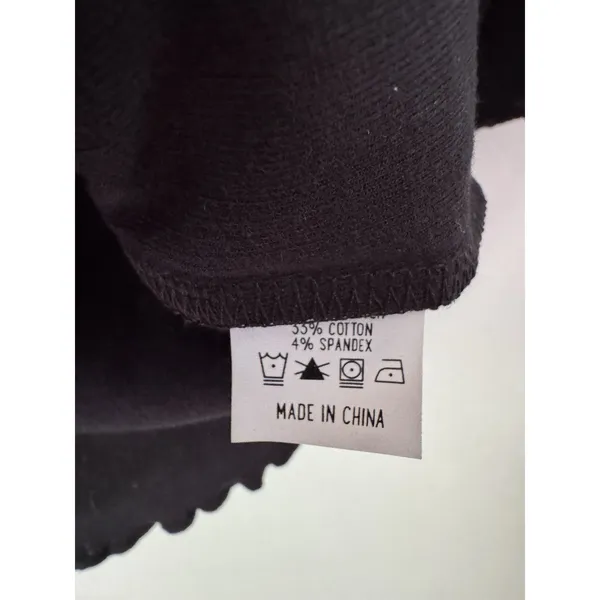 NWT Natural Life Leah Pointelle Top Size Large Black Lettuce Ruffle - Image 8