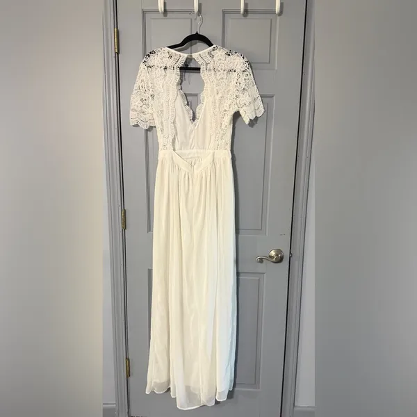 Club L London White Lace Detail Dress - Image 4
