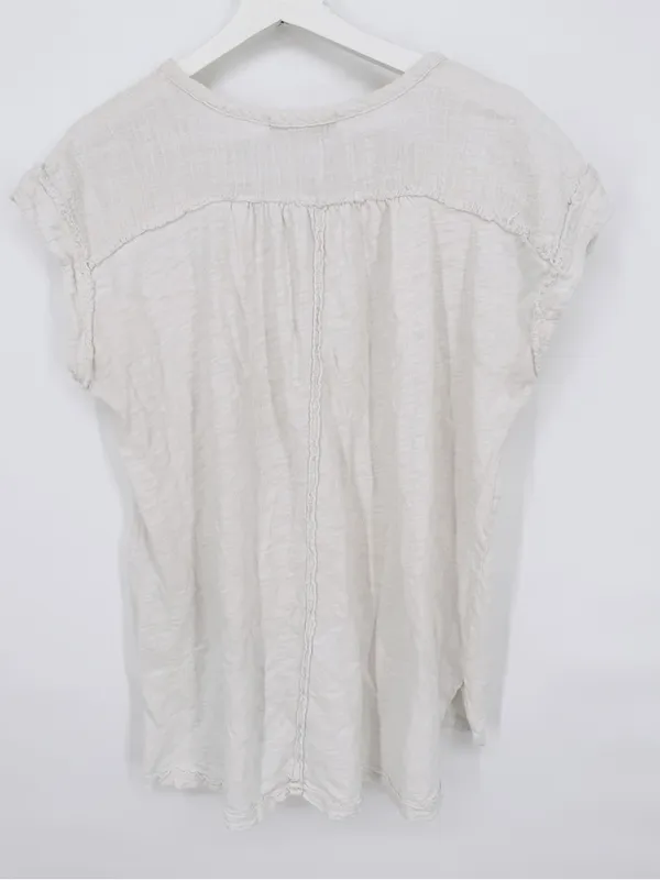 Anthropologie Julie Henley Top White Medium - Image 4